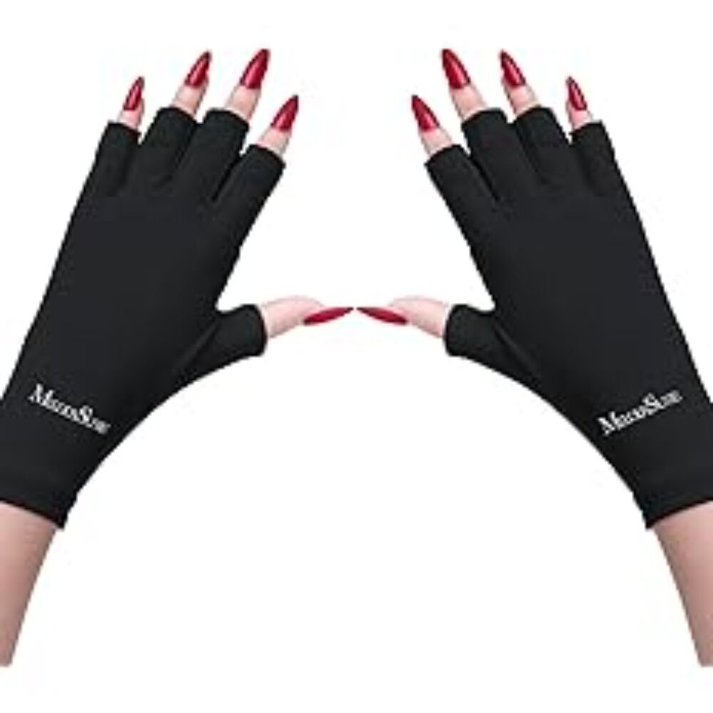 MelodySusie UV LED Shield Manicure Fingerless Gloves‎